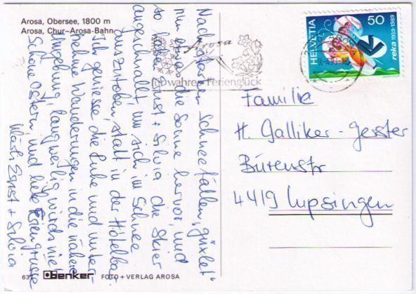 Cartoline postali: Arosa - 2 Bild AK – Usato da Binningen venduto da Mountainrider 1