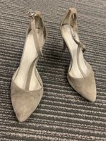 Hakei Crafted Spain Suede Heels, Size 38