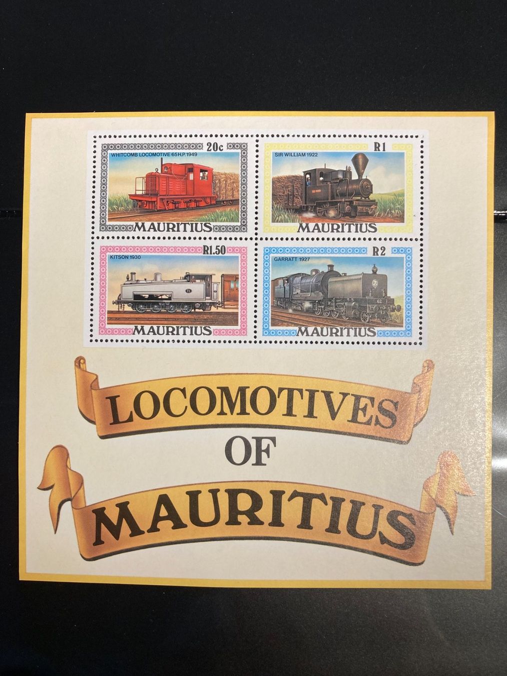 Tutti i francobolli: Mauritius 1979 Block Lokomotiven postfrisch – Usato da Liestal venduto da schnueps