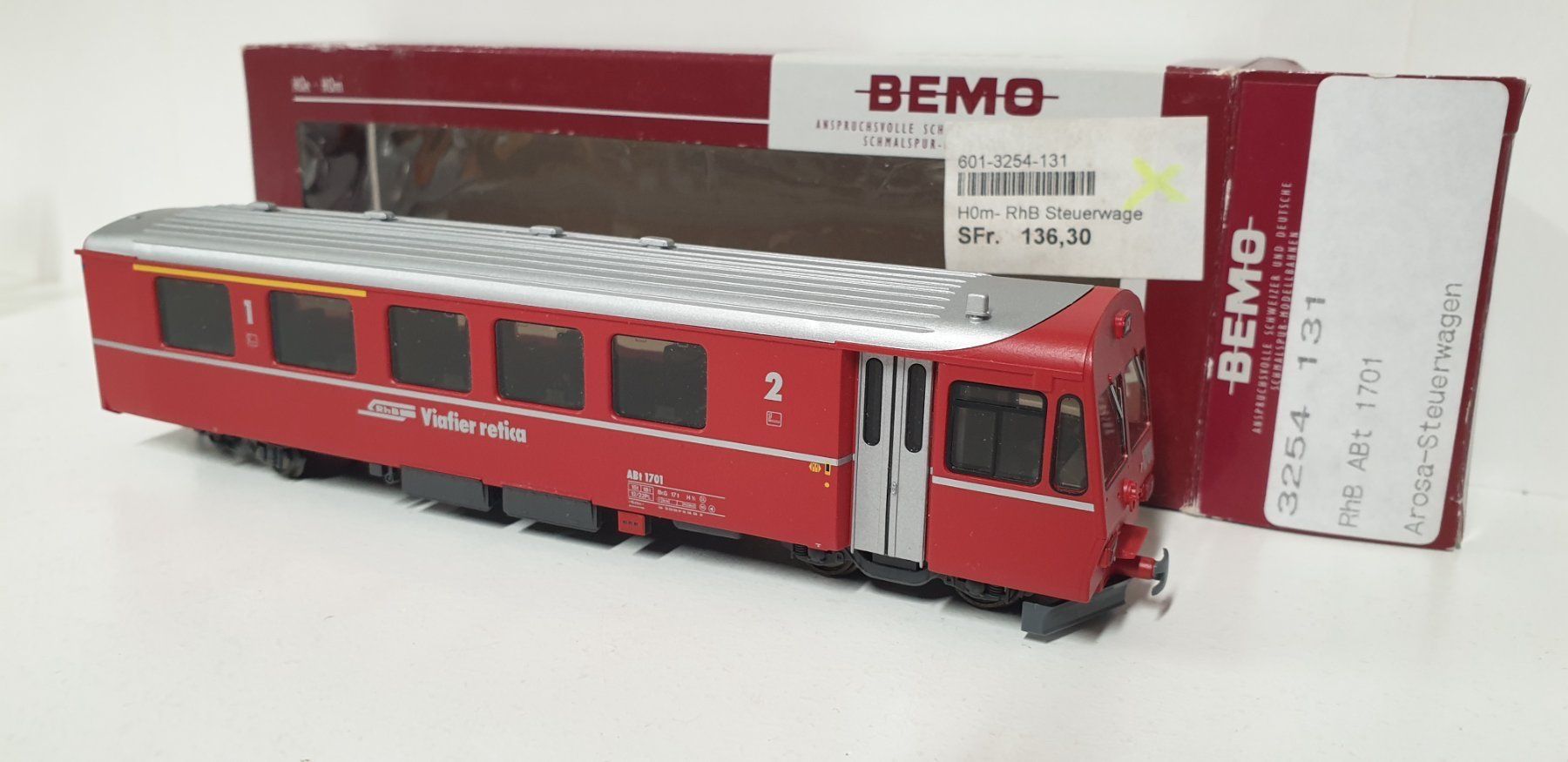 Bemo Modelleisenbahnen: Bemo RhB Arosa Steuerwagen 3254 131 – Neu (gemäss Beschreibung) aus Neuenhof von ludovicco