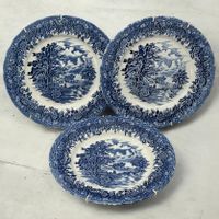 Lot de 3 assiettes anciennes "Country Style" W.H. Grindley