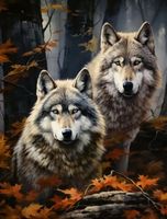 Diamond Painting Zwei Wölfe-13-30x401124