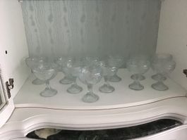 12 schöne Dessertschalen geschliffen