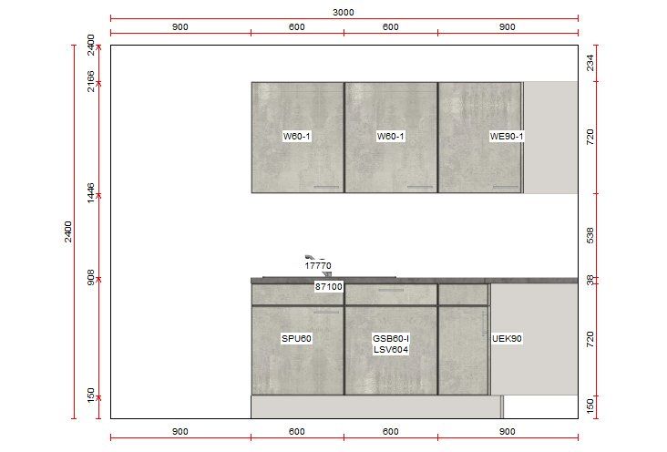 Cucine complete: L-Küche in Betonoptik – Nuovo e nell'imballaggio originale da Sursee venduto da Prelude77 4