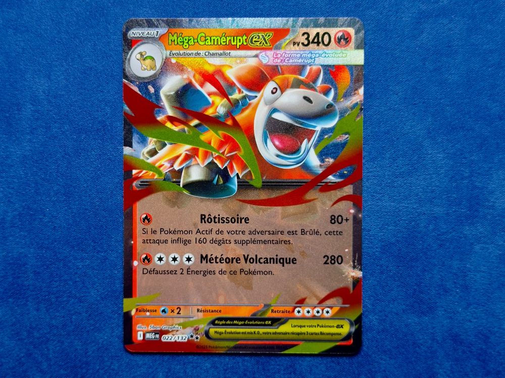 Mega Camérupt ex (022/188) - Carte Pokémon ME01 - Méga Evolution - Car