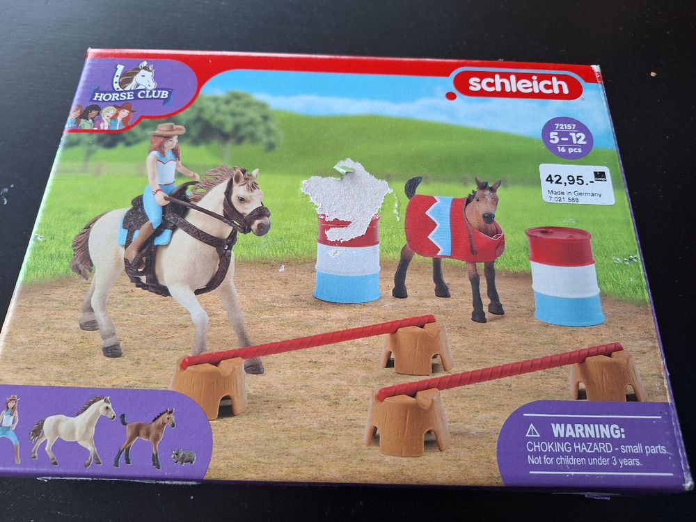 Set Schleich 72157 Horse Club - Premiers Pas Au Western Ranch - Neuf Sous Blister Original