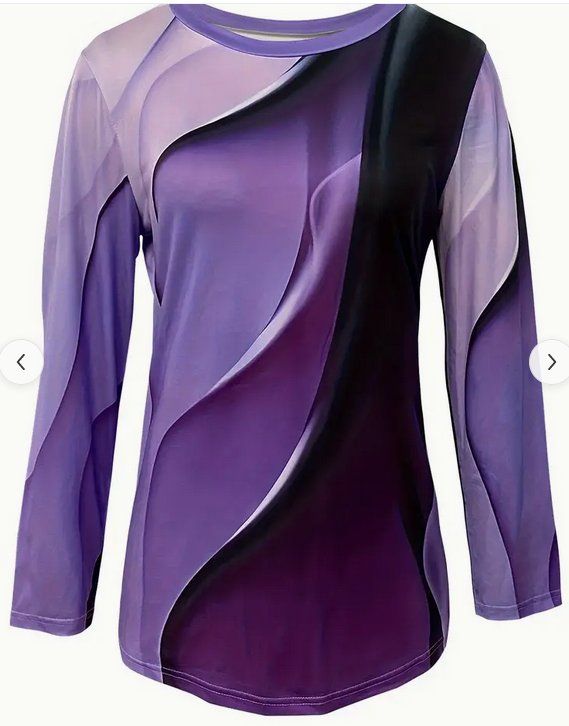 Top: Top Langarm violett abstrackter Print Grösse M/38 – Nuovo (secondo la descrizione) da Horn venduto da sonjamenzi 1