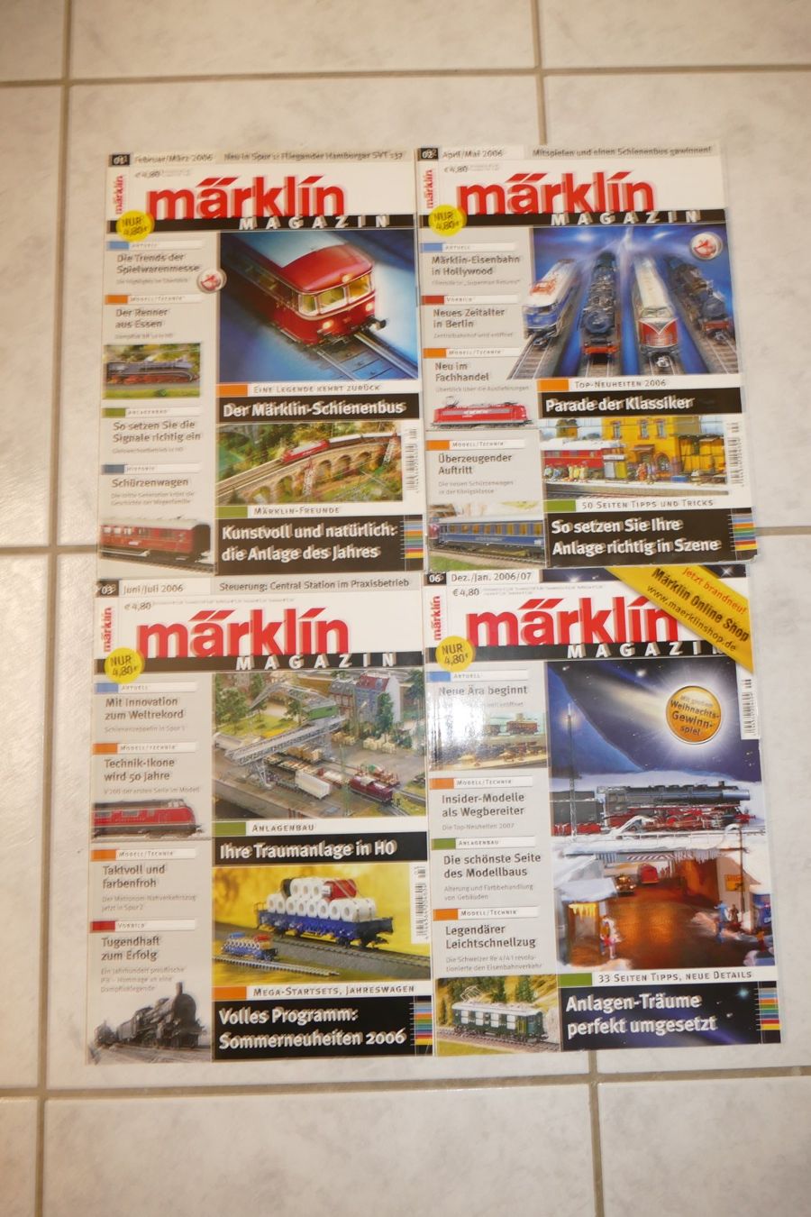 Märklin Modellini di ferrovie: Märklin: 4xMärklin Magazin 2006 – Usato da Niederhasli venduto da rail-duerst