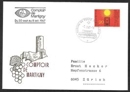 Sonderbrief A. 1081 Comptoir Martigny 30.9.-8.10.1967