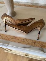 GUCCI High Heels, Kroko, Designer Absatz Gr. 40,5