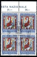 PRO PATRIA 1967 DER THRON JOSEPH 4ERBLOCK AUSGABETAG - Y73