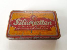 Antike Pillen Dose Blechdose Silargetten Vintage
