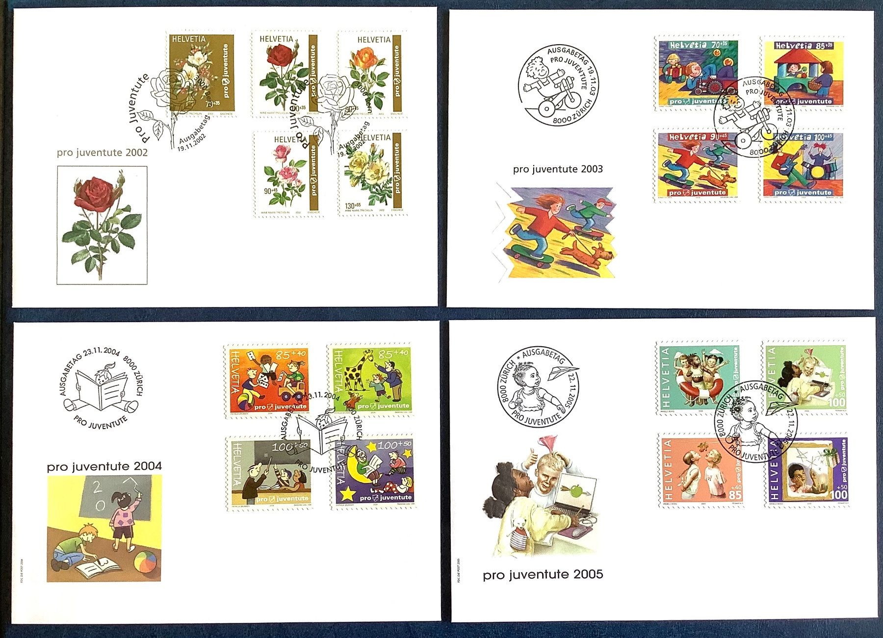 Tutti i francobolli: 2002 - 03 - 04 -05 /  FDC Pro Juventute – Nuovo (secondo la descrizione) da Liestal venduto da Skunk02
