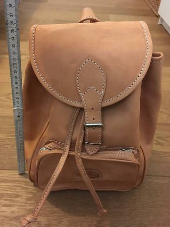 echter Leder Rucksack, aus Handarbeit