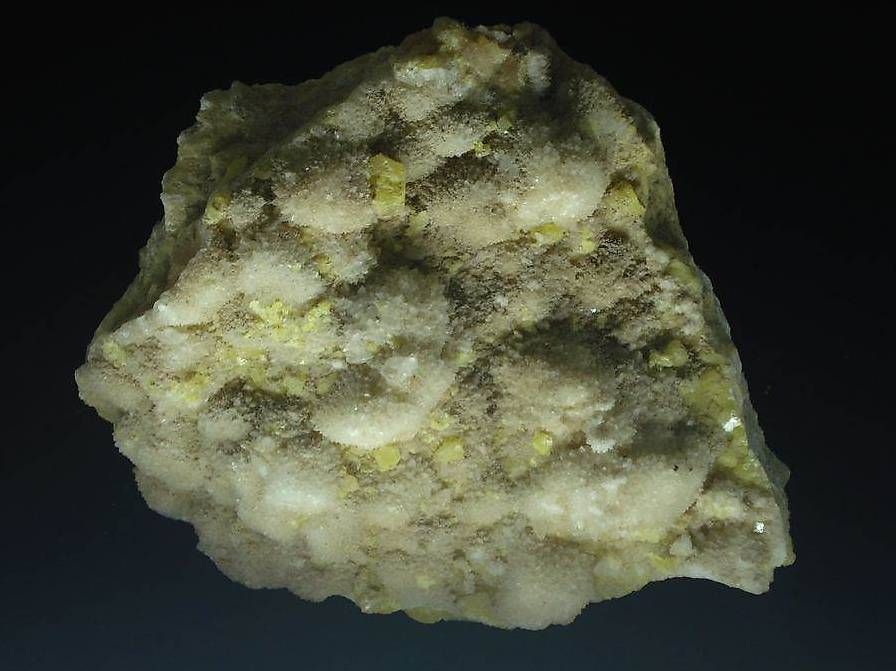 Mineralien & Heilsteine: Schwefel-Kristall-Gruppe auf Calzit – Neu (gemäss Beschreibung) aus Bleienbach von Mineral_Antik57 3
