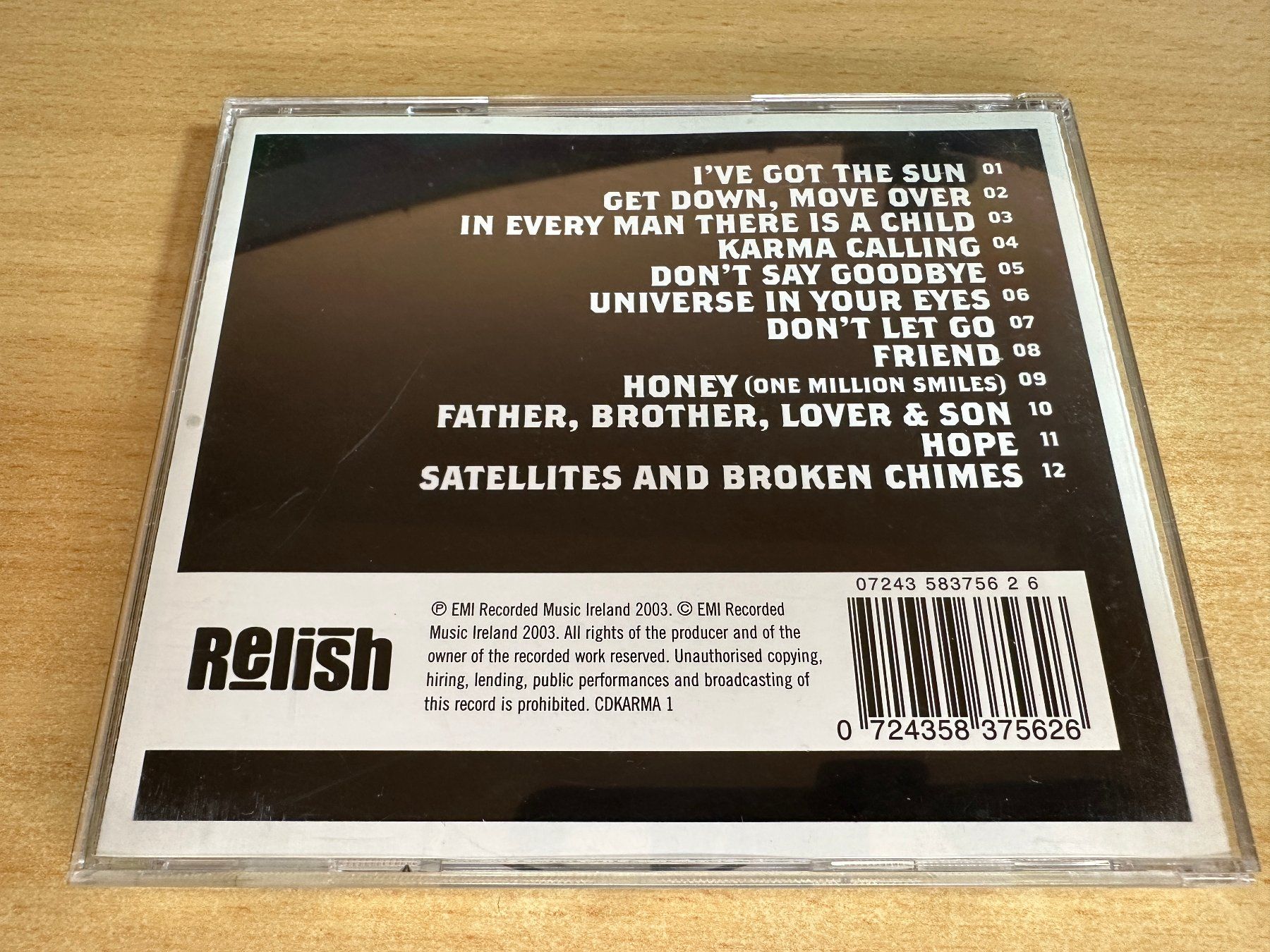 CD: L8 Relish - Karma Calling – Usato da Rikon im Tösstal venduto da Alpenmutz 1