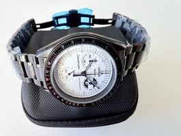 OMEGA x SWATCH unique customised Moonswatch, black PVD steel