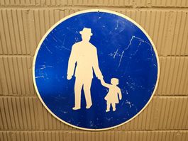 Verkehrsschild alt GEHWEG Hinweis Schild Strassen Tafel 60cm
