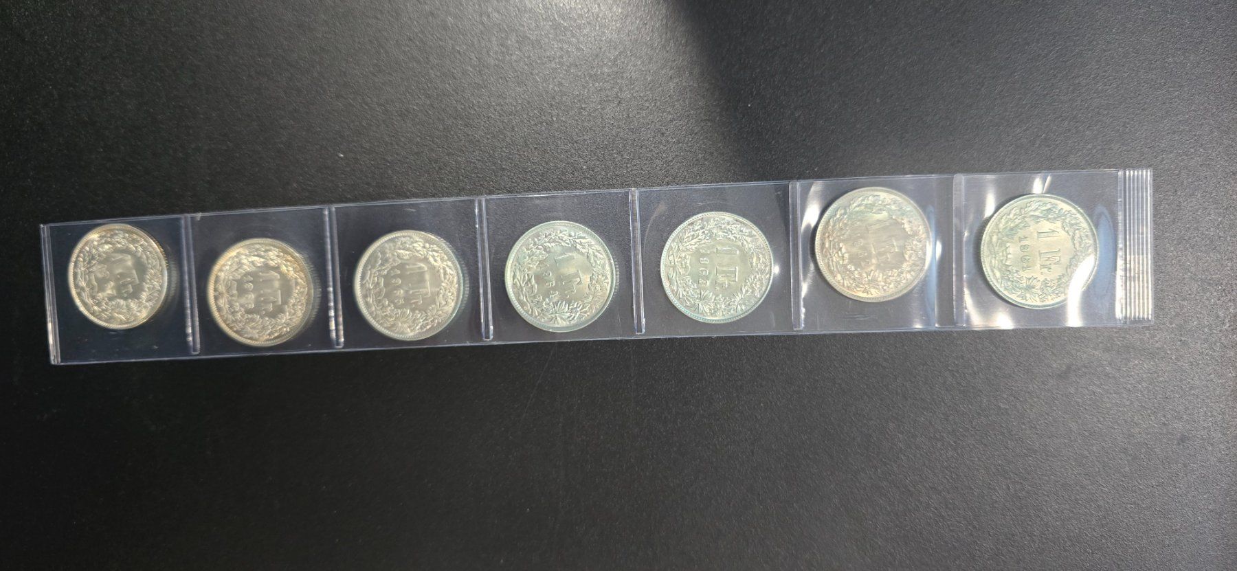 Alle Münzen: 1chf 1961 a 1967 SUP – Gebraucht aus Fribourg von yan_z5fr