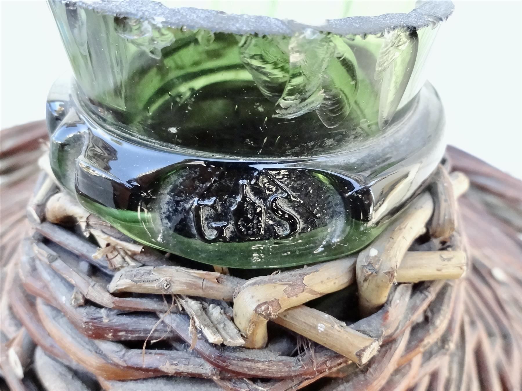 Bottiglie: alte sehr grosse Korbflasche – Nuovo e nell'imballaggio originale da Kerzers venduto da Flaschenposten 4