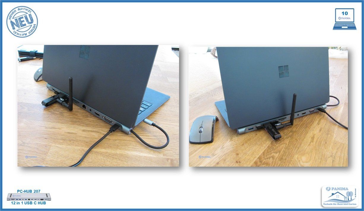 Hub & Switch: Dockingstation USB-C-12-in-1 HUB – Nuovo e nell'imballaggio originale da Luterbach venduto da PANIMA1 9