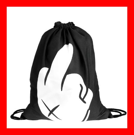 Badirucksack Rucksack Mittelfinger Fuck you Kordeln Backpack