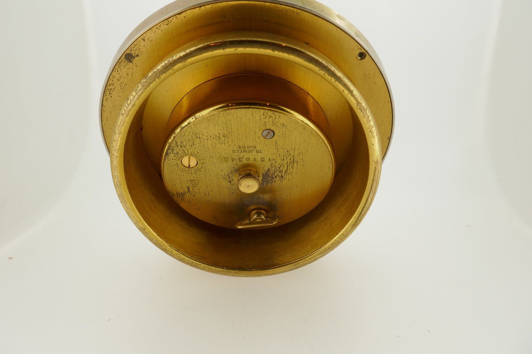 Imhof Sveglie: Vintage ImHof Worldtimer Desk Clock von 1962 – Usato da Schaffhausen venduto da swisswatches-andmore 5