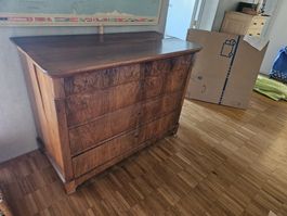 Commode abimée bois massif 4 tiroirs style empire 