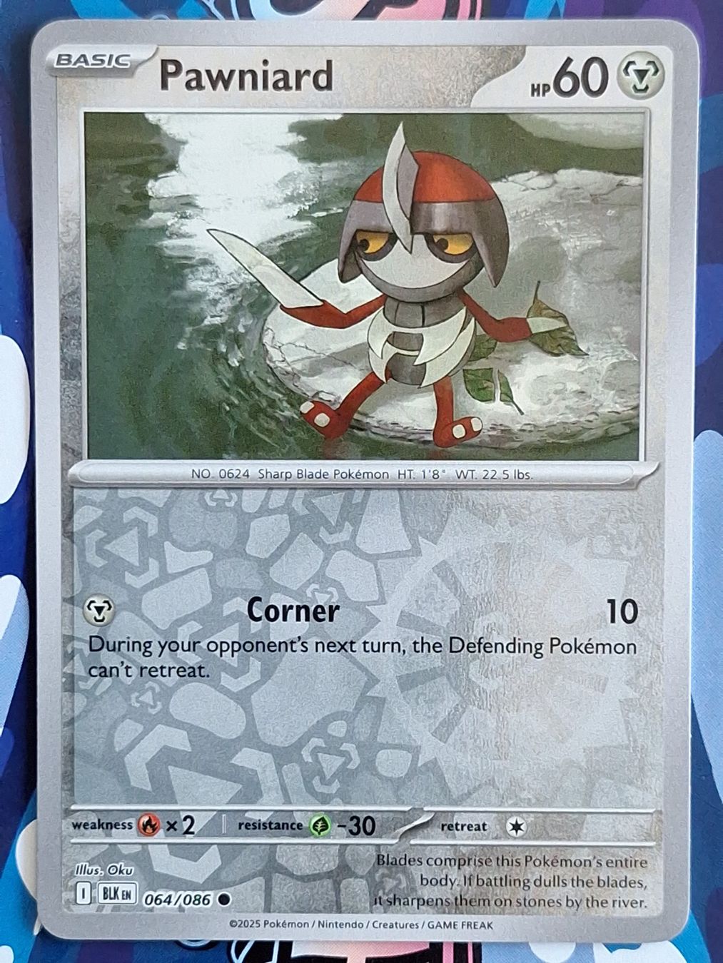Pokémon Carte collezionabili: Pawniard - Reverse Holo Pokemon Black Bolt - #7.4 – Usato da Altstätten SG venduto da GGsGameshop