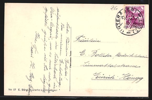Cartoline postali: AK Mittenaegeri, Uferpartie, 1937 – Usato da Berlin venduto da bartko-reher 1