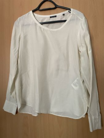 Marco Polo Shirtbluse Gr 40 in 100 % Seide eierschalefarbe