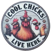 COOL CHICKS LIVE HERE - Holzschild  (neu/OVP)