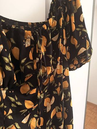 Cider, Sommerkleid mit Zitronenprint, Gr. 46
