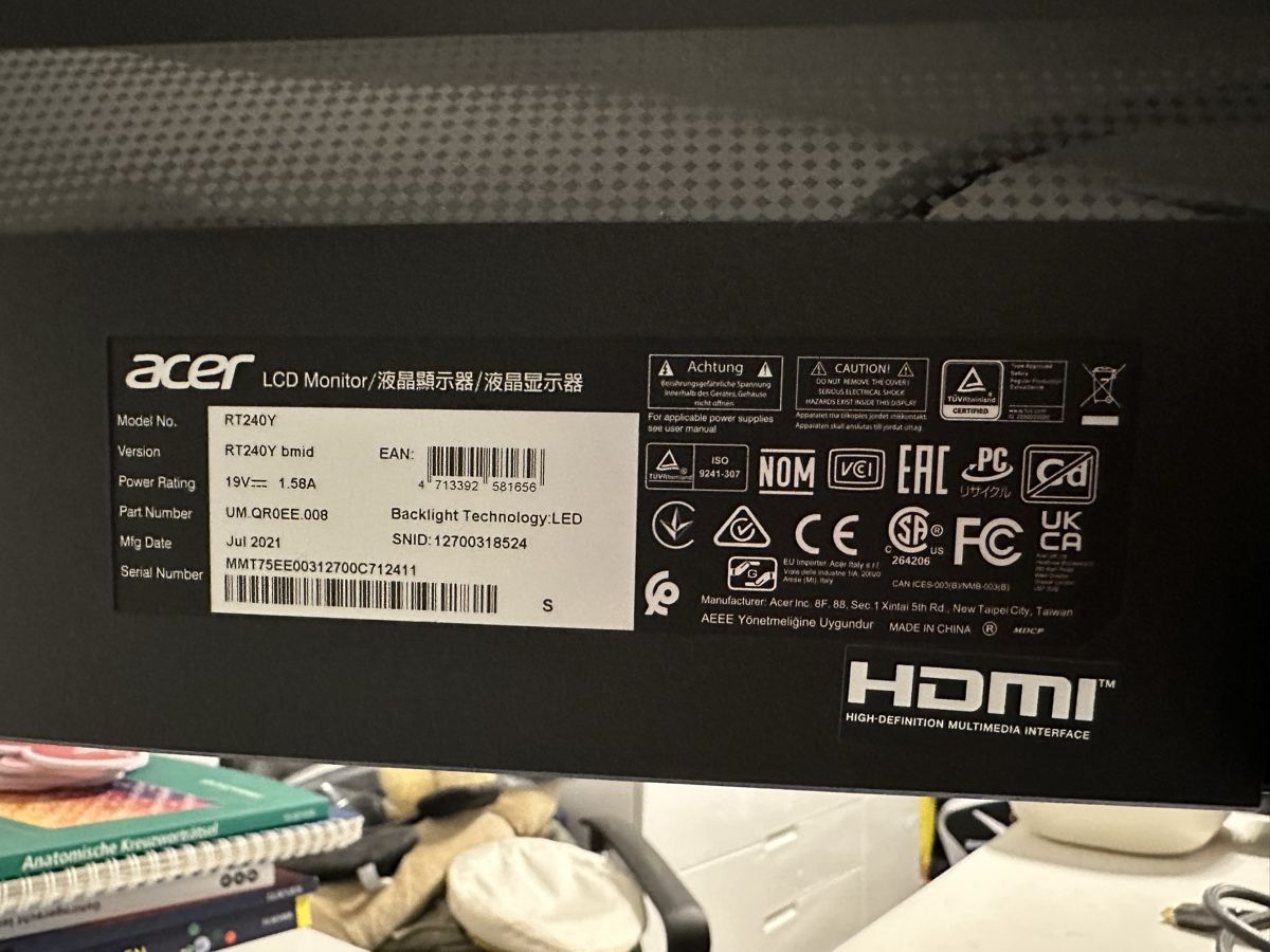 Acer Monitore: acer Bildschirm  – Gebraucht aus Alpnachstad von and_y88w 1