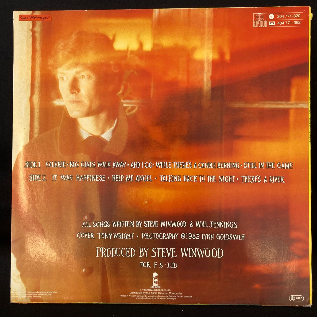 Schallplatten: Steve Winwood / Taking back the night – Gebraucht aus St.Gallen von Out-take 1