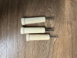 Set von 3 Stechbeitel, Holzgriff