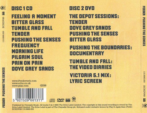 CD: CD/DVD Feeder - Pushing the senses (2005) – Usato da Möriken AG venduto da mineralia 1