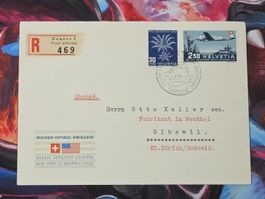 CL31 Enveloppe + Timbre Suisse 1947