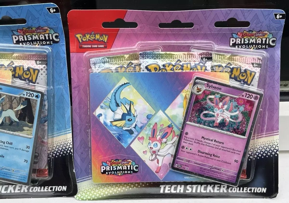 Pokémon Carte collezionabili: Prismatic Evolutions Tech Sticker Collection set of 3 – Nuovo e nell'imballaggio originale da Cudrefin venduto da Jnini12 2