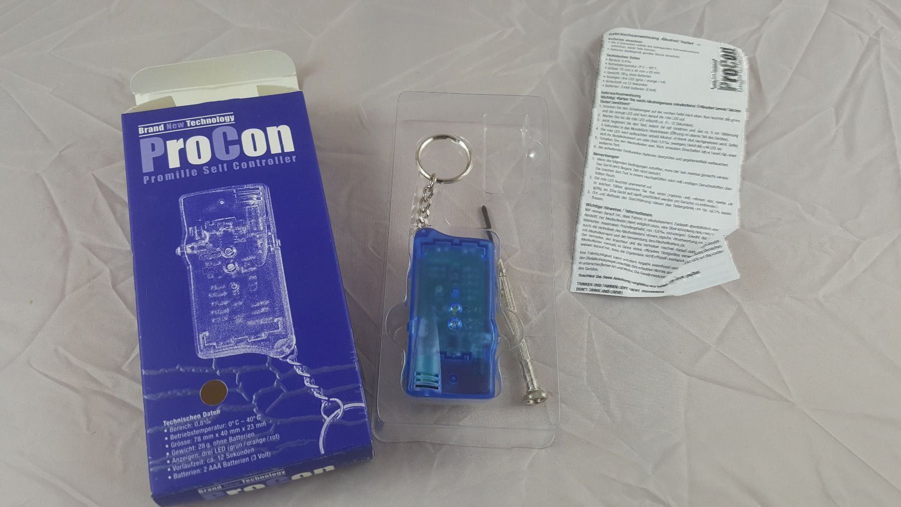 Mesurer: Retro Alkohol Tester Set Keyring – Neuf avec emballage d'origine à Dierikon par tasticfantastic 2