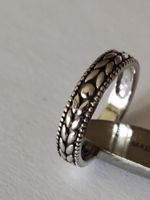 Ring Silber mit Muster Grösse 57 / bague en argent taille 57