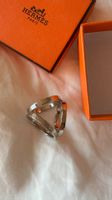 Hermes Scarf Trio 90 Ring Silver