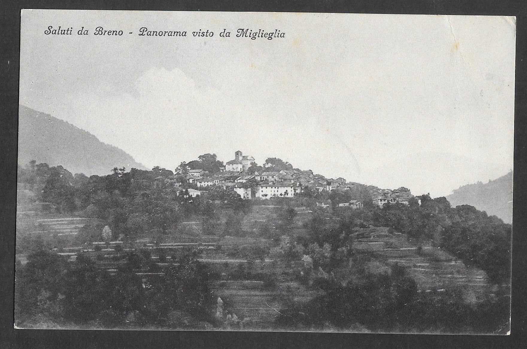 Cartoline postali: Breno Panorama visto da Miglieglia – Usato da Olten venduto da clotaldi