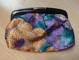 Vintage Clutch, Abendtasche, Handtasche mit Blumenmuster