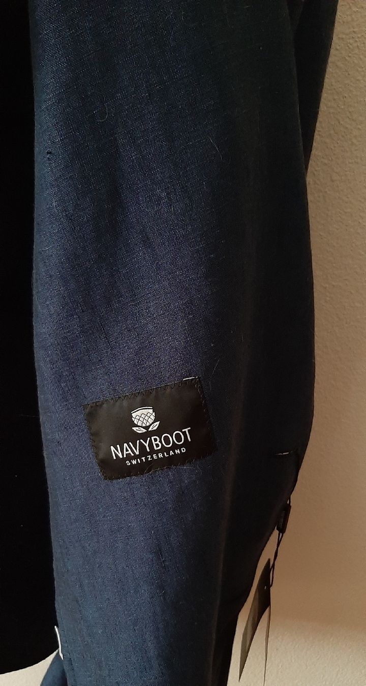 Navyboot Giacche: Navyboot Sakko/Blazer Herren, Grösse 58, Blau, Leinen – Nuovo (secondo la descrizione) da Uster venduto da kgw78 5