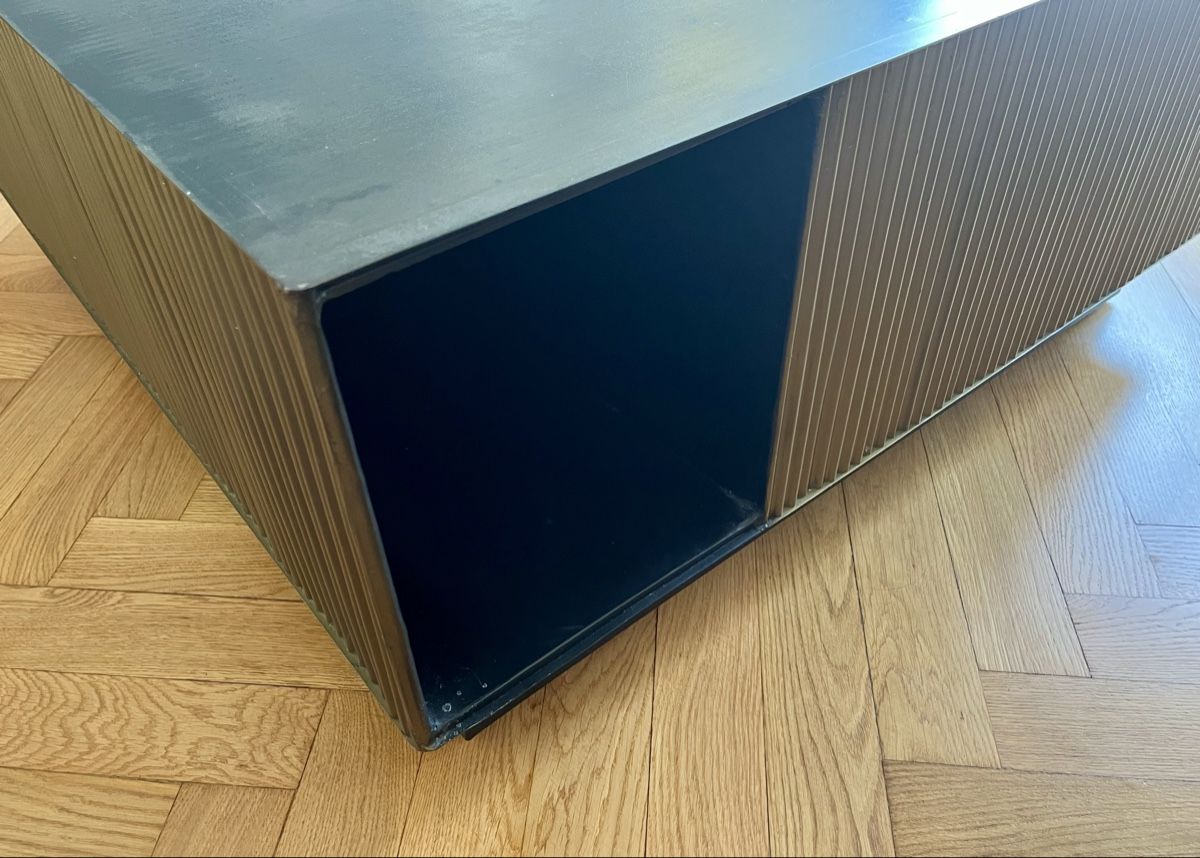 Maisons du monde Tavoli: Table basse en métal ondulé – Usato da Lausanne venduto da picola29 6