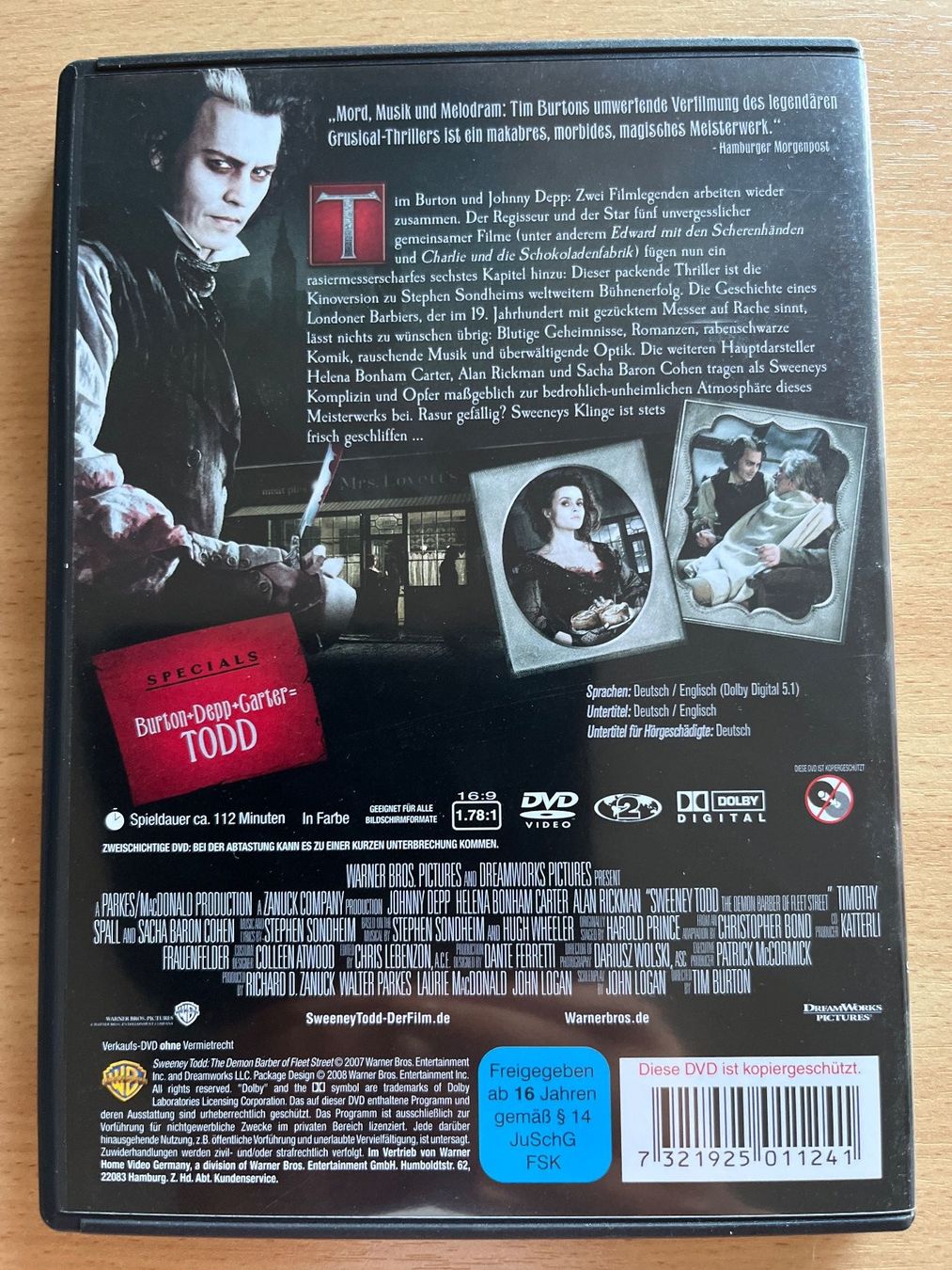 Alle DVDs: DVD - Sweeney Todd / Der teuflische Barbier... – Gebraucht aus Luzern von Jiggy_8898 1