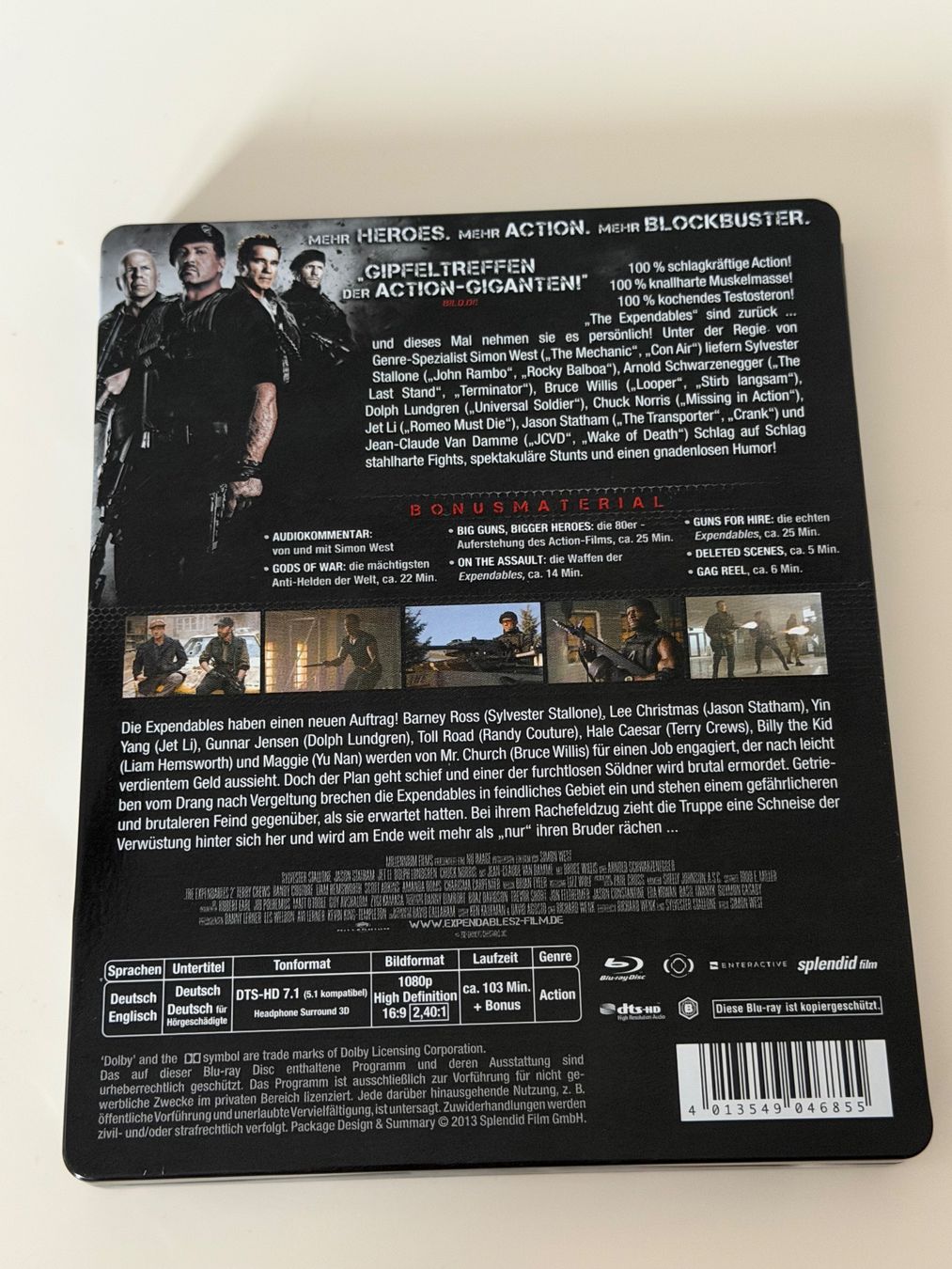 Tutti i DVDs: The Expendables 2-Back for War-Blu-Ray Steelbook – Nuovo (secondo la descrizione) da Altstätten SG venduto da sheamus 1