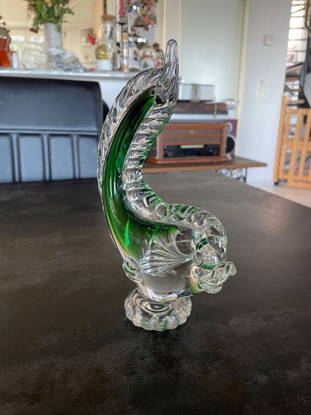 Murano Statuette: Poisson Vert Vintage en Verre de Murano – Usato da Vallamand venduto da Bricbracbroc82 8