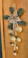 Weihnachtsschmuck goldfarben/Glitzer mit Blume ,Hänger